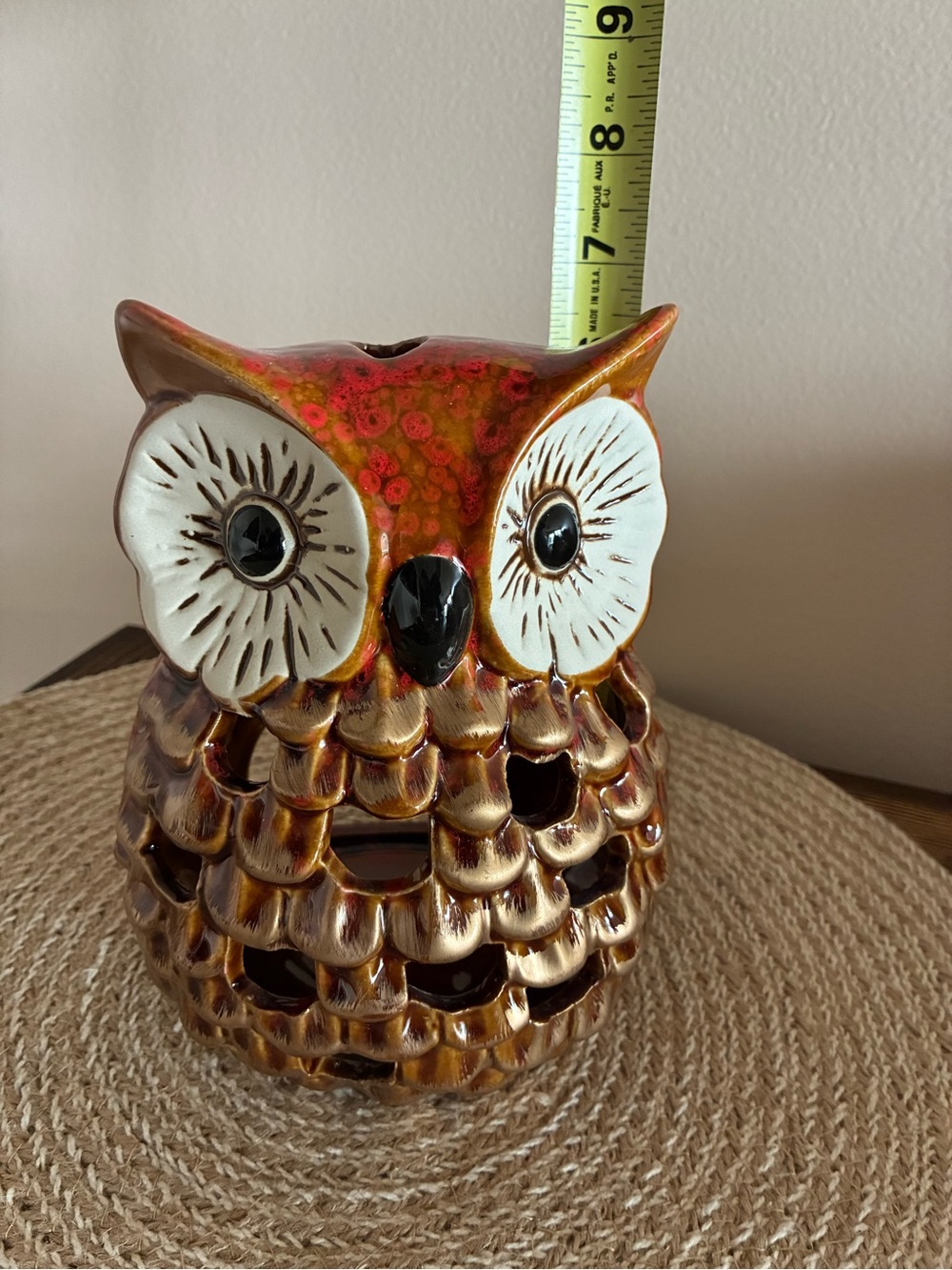 Hobby Lobby Metallic Ceramic Owl Candle Holder - Picture 4 of 8